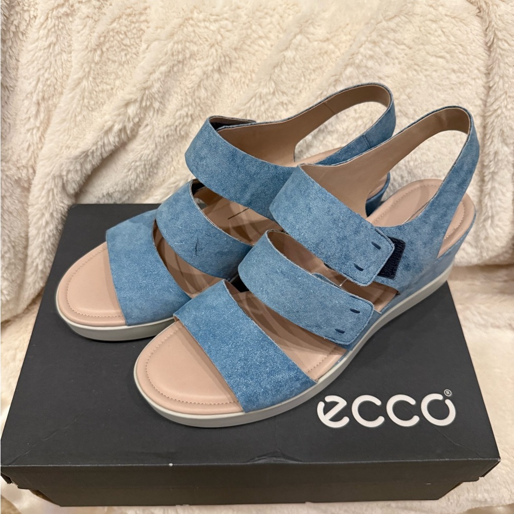ECCO Women's Denim Blue Strap Sandals